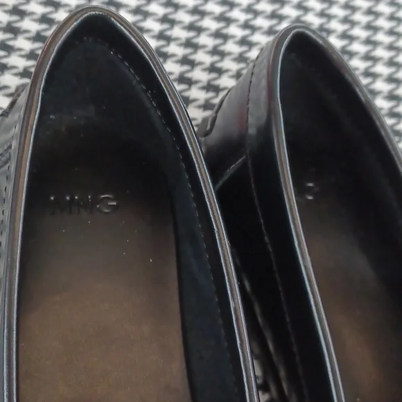 MNG Mango Leather Spectator Loafer NWT - Picture 5 of 9